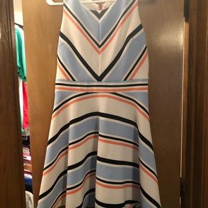 Striped Thigh Length Dress